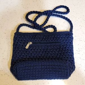 The sak woven navy blue purse